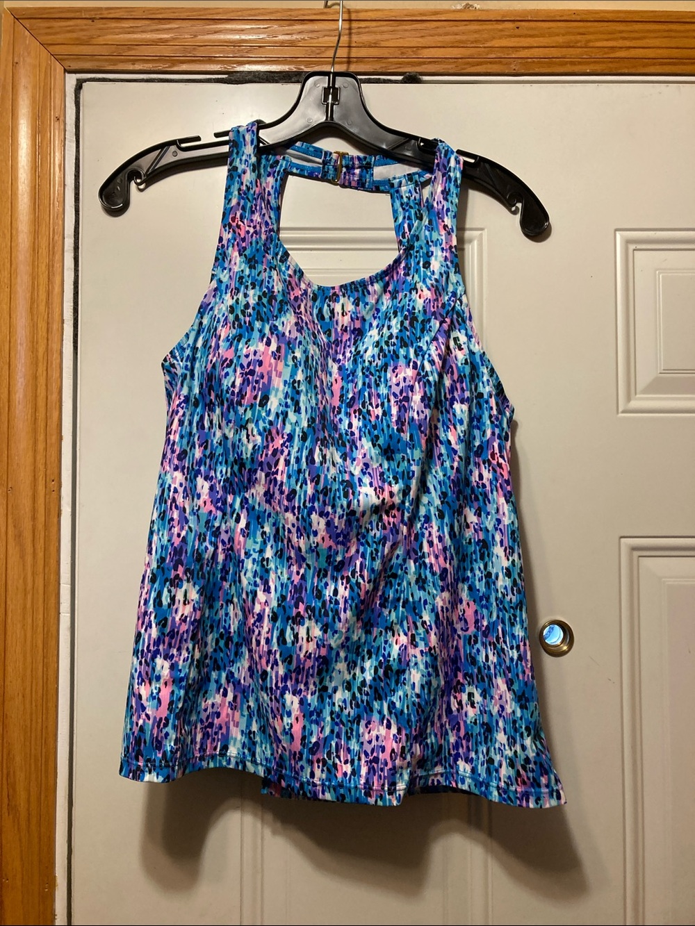 Women’s Blue Multi-Color Printed Swim Top 14